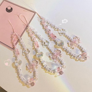 N2hao Hàn Quốc Gấu Hồng Bướm Hoa Dây Đeo Điện Thoại Quyến Rũ Dây Buộc Điện Thoại Di Động Dây Móc Khóa Người Phụ Nữ Cô Gái Túi Máy Ảnh Mặt Dây Chuyền Cho Ốp Lưng QZZ