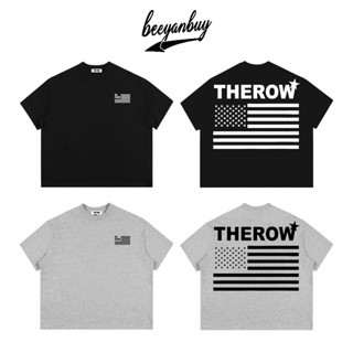  Áo thun nam hot Đen thời trang form rộng âu mỹ mùa hè áo lá cờ mỹ Beeyanbuy local brand 