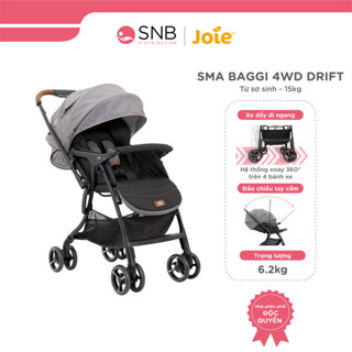  Xe đẩy cho bé Joie SMA Baggi 4WD Drift Carbon | Xe đẩy em bé gấp gọn có thể đảo chiều tay cầm 
