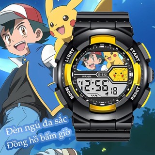 Đồng hồ điện tử Chủ đề Pokémon trẻ em Phong cách thể thao Dễ thương Chống sốc Chống nước Dạ quang Thông minh
