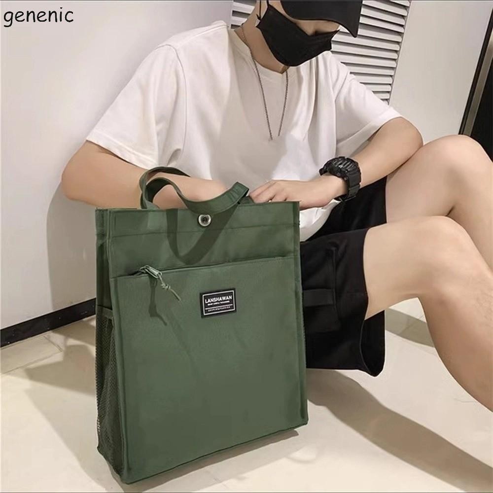 Túi Tote Nam GENENIC, Túi Đeo Vai Vải Dung Tích Lớn, Thiết Kế Mới Vải Oxford Chống Thấm Nước Đa Năng Nhẹ Túi Xách Sử Dụng Hàng Ngày