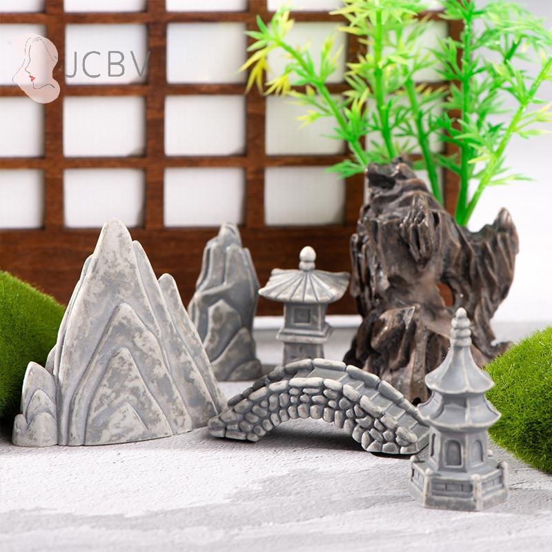 [JCBV] Mô Hình Tháp Đá mini Dùng Trang Trí Sân Vườn