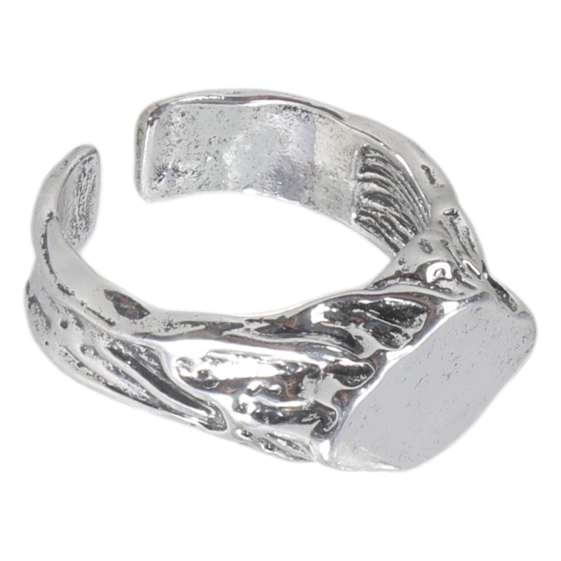 Dẫn Vintage Nomadic Phong Cách Ngón Tay Ban Nhạc Artisanal Thủ Công Chắc Chắn Nhẫn Kim Loại Unisex