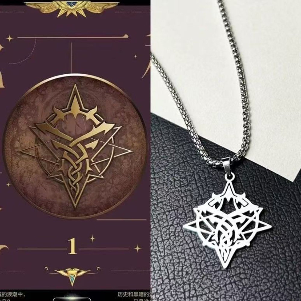 Vòng cổ cosplay The Fool Klein Moretti, thiết kế logo đặc trưng, dây xích choker phù hợp unisex