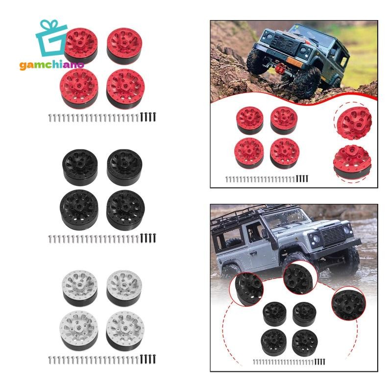 Gamchiano 4x 1: 12 1: 16 RC Wheels Hiệu suất cao DIY RC Phụ tùng cho D91 D90