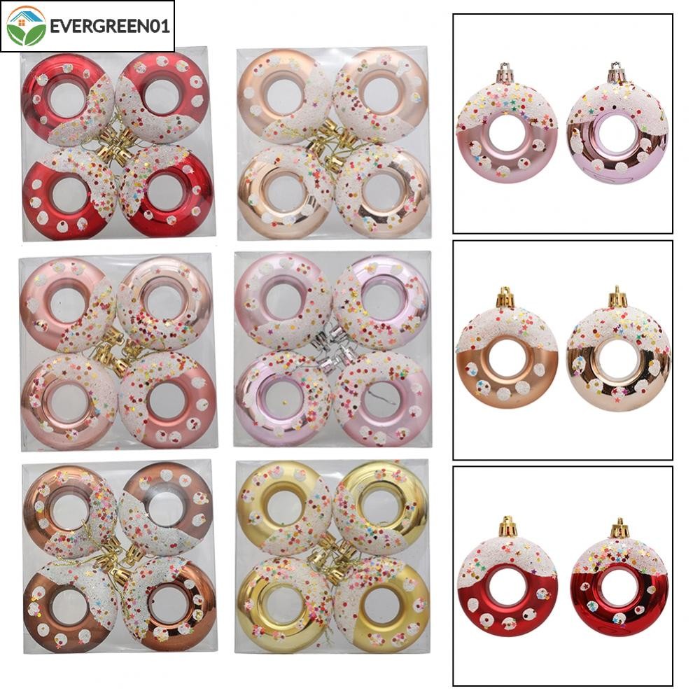 <Evergreen>Candy Donuts Shape Christmas Ball Ornaments Brighten up Your Christmas Tree