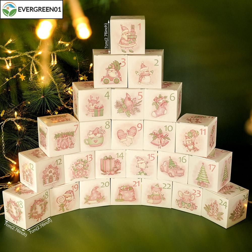 <Evergreen>Advent Calendar Creative Display Customizable Packaging For Christmas Parties