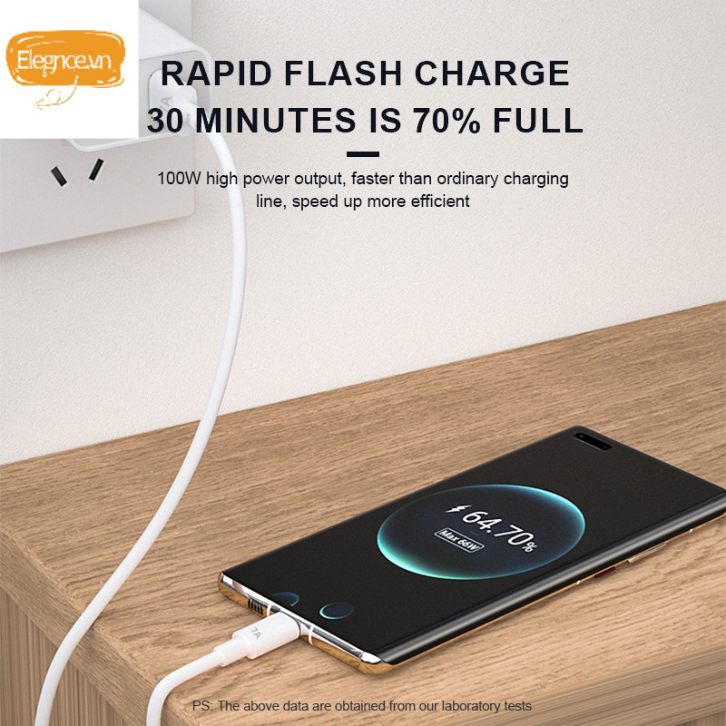 【Elevn】Cáp dữ liệu sạc siêu nhanh Type-C 7A cho Huawei Mate 40pro Glory Phone Cáp sạc nhanh | BigBuy360 - bigbuy360.vn