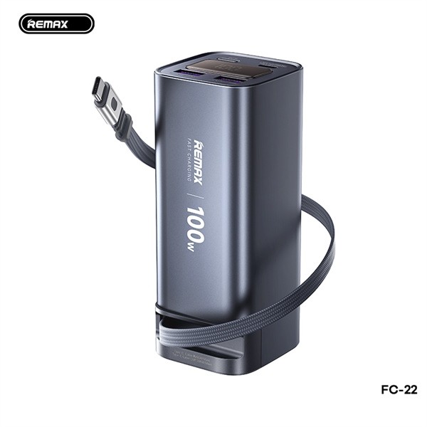 REMAX FC-22 Pin sạc dự phòng 20000mAh 100W tích hợp cáp sạc nhanh 70cm 3C