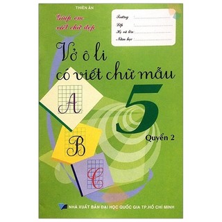 Sách - vở ô li có viết mẫu chữ 5 - tập 2