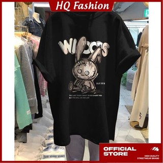 Áo thun unisex thỏ Whoops tay lỡ chất cotton co dãn 4 chiều, áo phông nam nữ phong cách ulzzang AE-112 - HQ Fashion