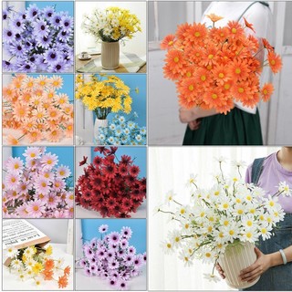 Christening Bouquet Fake Flowers Xmas Artificial Daisy Flowers Plastic