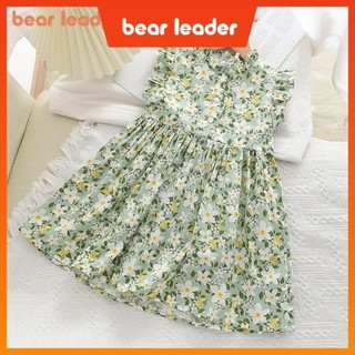 BEAR LEADER Đầm Công Chúa Họa Tiết Hoa Xinh Xắn Thời Trang Mùa Hè Cho Bé Gái