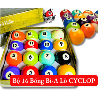 [THỊNH TÂM] Bộ 16 Bóng Bida Lỗ CYCLOP, Bộ Bóng Bi-A Pool Mắt Gà yanmeiya Đẹp CLB