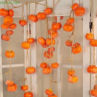 Novalink Mô Phỏng Quả Hồng, 8 Quả Hồng Nhân Tạo 80cm, Quả Hồng Giả Sống Động Như Thật Với Trái Cây Sương Mù Treo Tường Hoa Hồng Mặt Dây Chuyền Trang Trí Trần