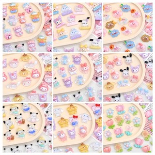 30g / gói Động Vật Hoạt Hình Hỗn Hợp Nhựa Flatbacks Cho DIY Kẹp Tóc Lỗ Khóa Giày Phụ Kiện Trang Trí