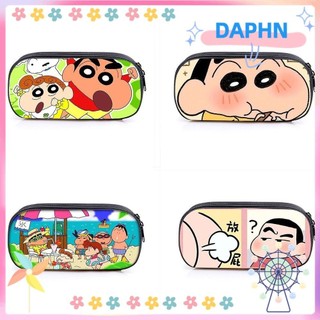 Daphs Crayon Shin-Chan Hộp Bút, In Túi Đựng Bút Chì, Bút Hoạt Hình Một Lớp Polyester Thoáng Mát Học Sinh