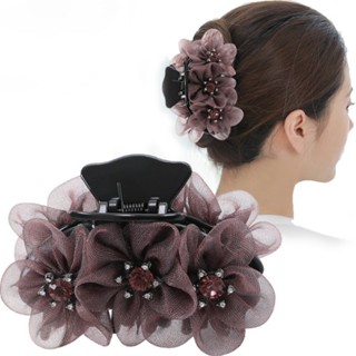 Lưới Hoa Kẹp Tóc Thời Trang Hàn Quốc Thanh Lịch Kẹp Tóc Phụ Kiện Tóc Cho Nữ Hoa Tóc Bun Kẹp