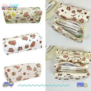 Túi Văn Phòng Phẩm AMBER, Túi Đựng Bút Dung Tích Lớn Capybara, Bút Chì Đa Năng Dễ Thương Văn Phòng Trường Học