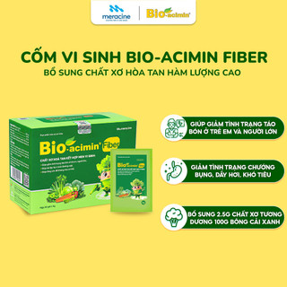 Cốm vi sinh Bio acimin Fiber bổ sung chất xơ tự nhiên cải thiện tình trạng táo bón hộp 30 gói