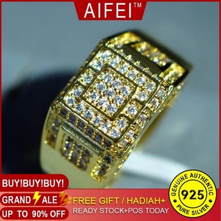 Nhẫn R1274 mạ vàng 18K đính đá thời trang dành cho nam