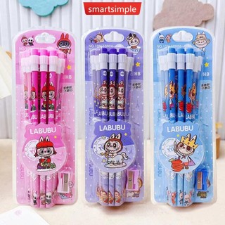  Smartsimple Sanrio Kuromi Labubu HB Bút Chì 12 Bút Chì & 1 Bút Chì Mài Hộp Văn Phòng Phẩm Bộ Học Sinh Viết Bút Chì Vẽ Bút Phác Thảo J4N4 