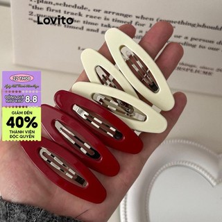 Lovito Kẹp tóc cổ điển đơn giản giản dị dành cho nữ LFA23139