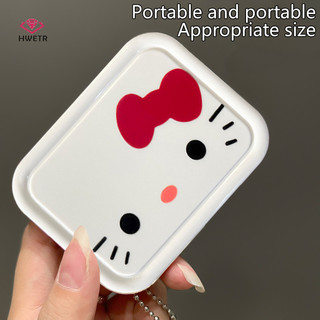 Hwetr Saniro Hello Kitty Mini Gương Trang Điểm Di Động Dễ Thương Kt Cat Hai Mặt Gấp Gương Trang Điểm Nữ Bé Gái Quà Tặng Mới