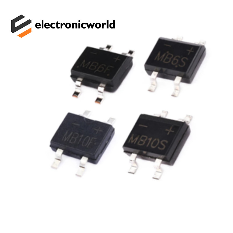 Bộ 50 MB6S MB8S MB10S MB6F MB8F MB10F SOP-4 Bộ chỉnh lưu cầu Diode SMD SOP4