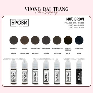 Dcpx Vương Đài Trang chính hãng - [ CHÍNH HÃNG ] Mực Phun Mày Brovi Hữu Cơ Cao Cấp Bản Nga size 3ml, 5ml full size 15ml