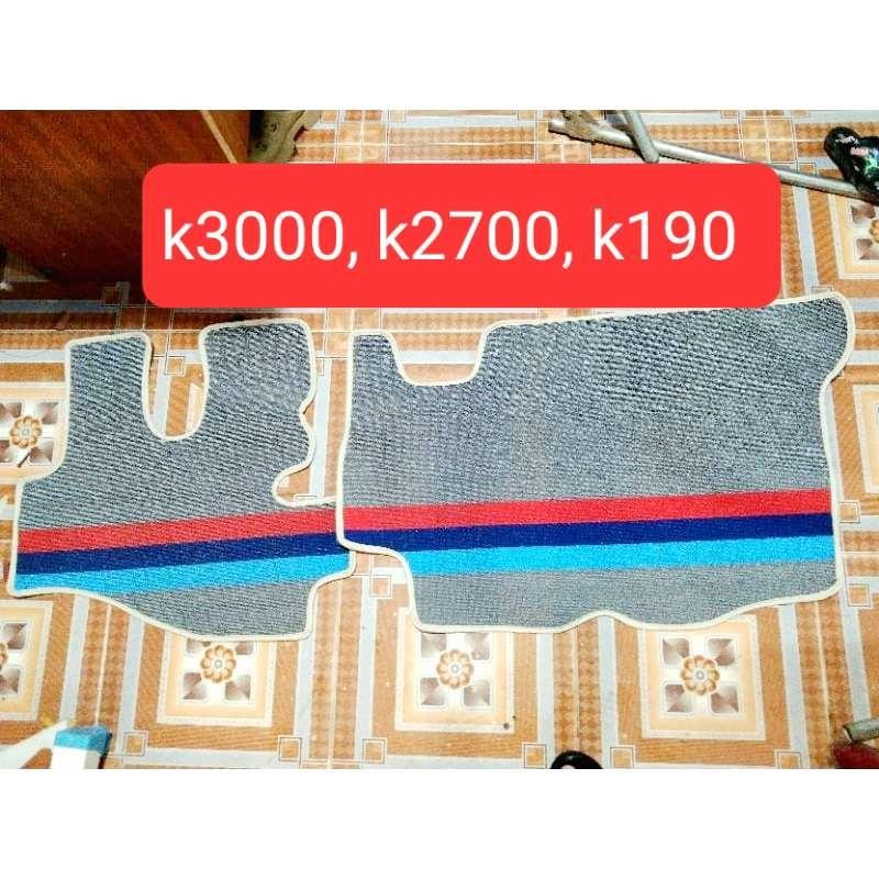 Thảm lót sàn xe tải K3000, K2700, K190, K165, K140, K125 rối cước cắt sẵn, may bo viền siêu bền đẹp