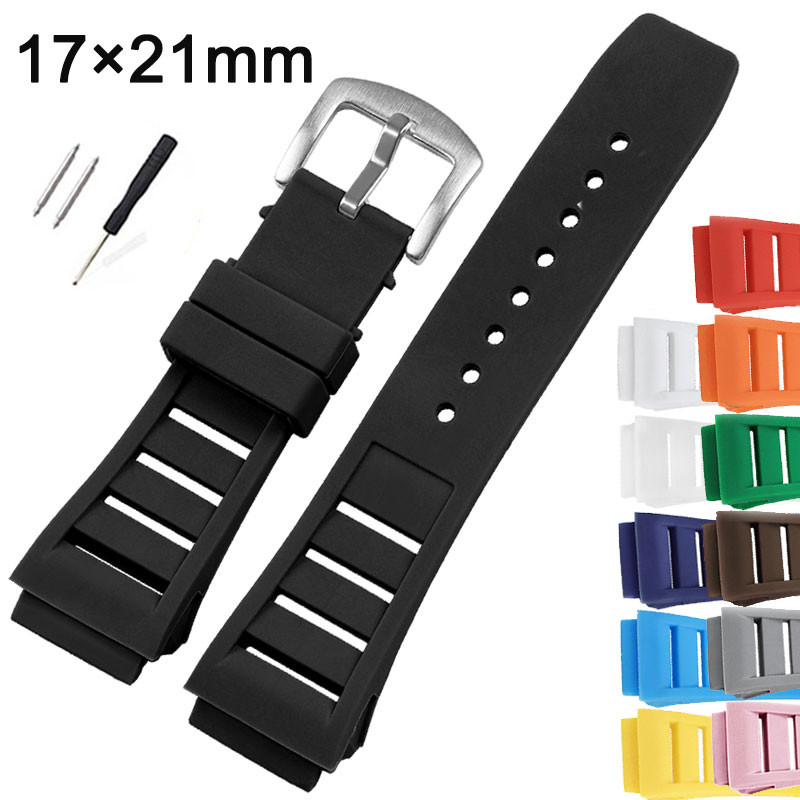 Dây đeo đồng hồ silicon 21mmx17mm cho RICHARD MILLE Dây đeo đồng hồ cao su Phù hợp với Vòng đeo tay đồng hồ nguyên bản Dây đeo cổ tay chống nước dành cho nữ Dây đeo đồng hồ đeo tay thể thao