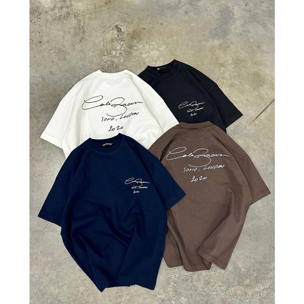 Chất Lượng Cao Oversize Top Tee Cole Buxton Áo nam Nữ 1: 1 In Chữ Logo 100% Cotton Tay Ngắn Mùa Hè