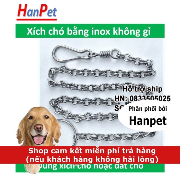 Xích Inox cho chó, mèo 4 size