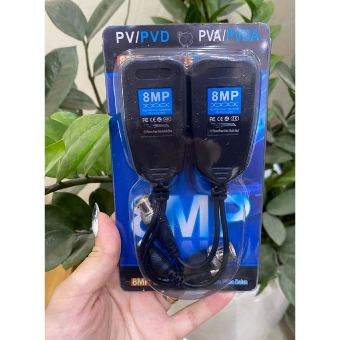Balun Camera PV 8Mp 4K Dùng Cáp Lan