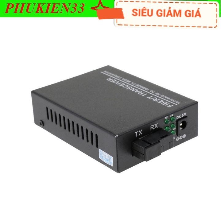 Thiết Bị Chuyển Đổi Quang Điện 1 Sợi Media Converter 1FO 1 Quang 4 LAN 1Gbps