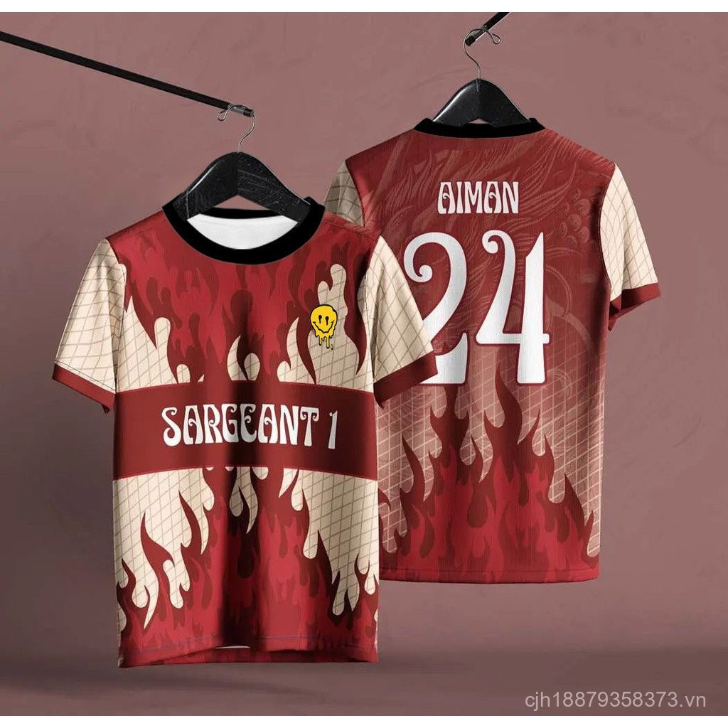 2024 New 3D sóng in bóng đá Jersey hoàn toàn thăng hoa thể thao T-Shirt người đàn ông Thái Lan virus Áo sơ mi Retro cổ áo hàng đầu