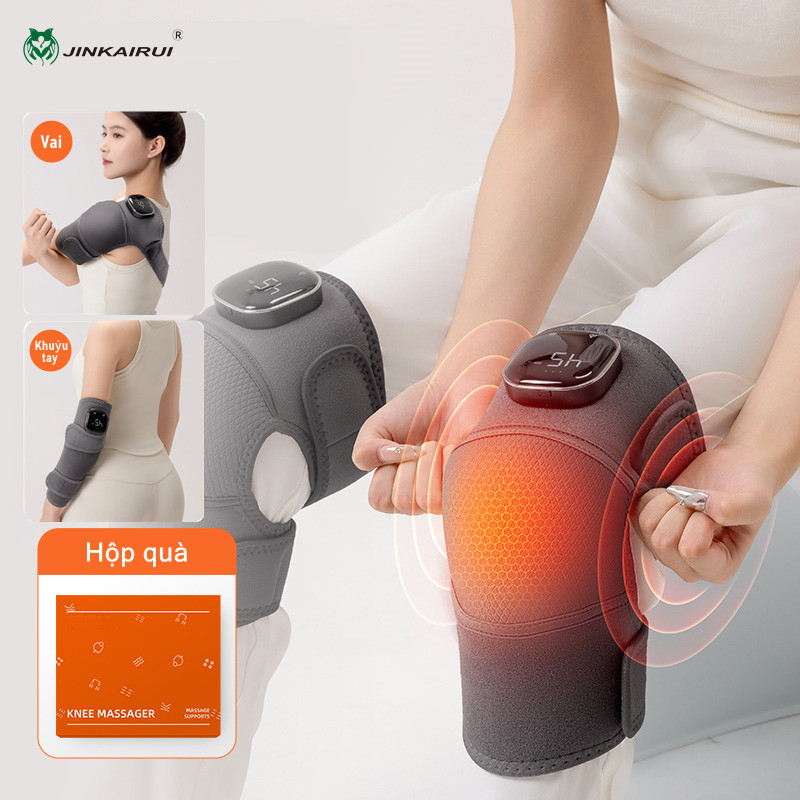 Jinkairui Làm Nóng Đầu Gối Máy Mát Xa Vai Đầu Gối Khuỷu Tay 3 Trong 1 Làm Nóng Rung Máy Mát Xa Graphene Đầu Gối Làm Nóng Miếng Lót Cho Đau Đầu Gối