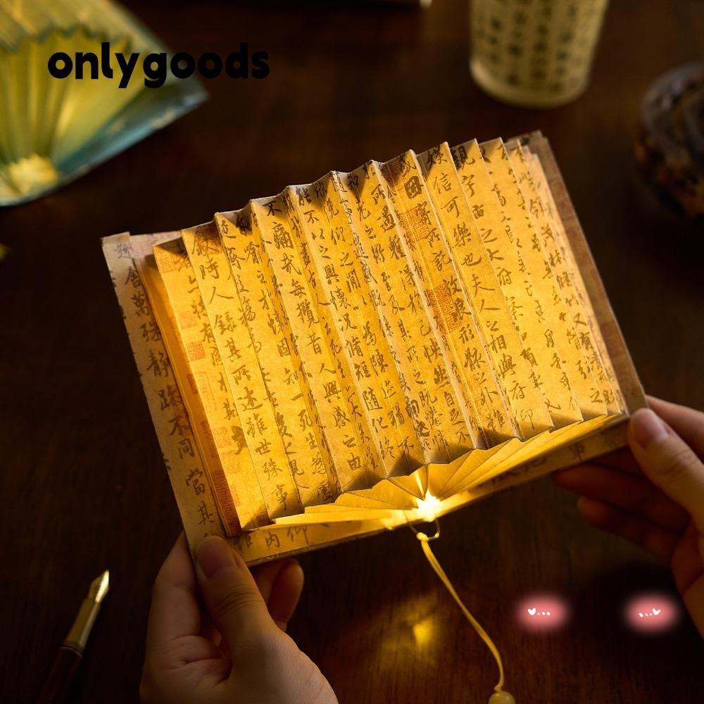 ONLY DIY Đèn Sách, Đèn Ngủ Thư Pháp Hình Quạt, Trang Trí Lập Thể Phong Cách Cổ Đại Trang Trí Máy Tín