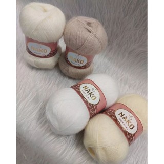 Cuộn len mohair pha acrylic Nako Angora Luks