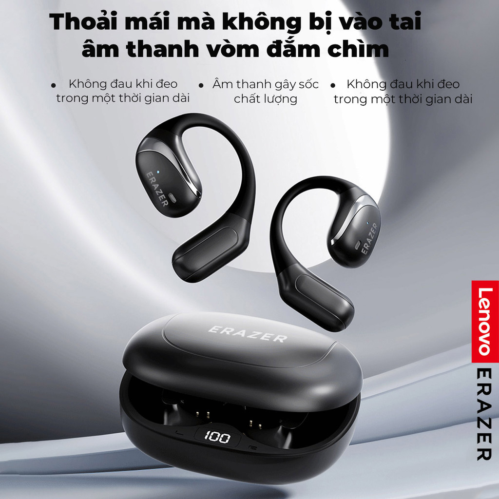 Lenovo ERAZER X9 OWS Tai nghe không dây Bluetooth 5.4 Tai nghe âm thanh nổi 3D Giảm tiếng ồn Hifi Music IPX4 Tai nghe thể thao chống nước | BigBuy360 - bigbuy360.vn