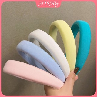  AISHG Kẹo Bọt Biển Rộng vành Băng Đô Nữ Hàn Quốc Ins Đơn Giản Tóc Phụ Kiện Tóc 