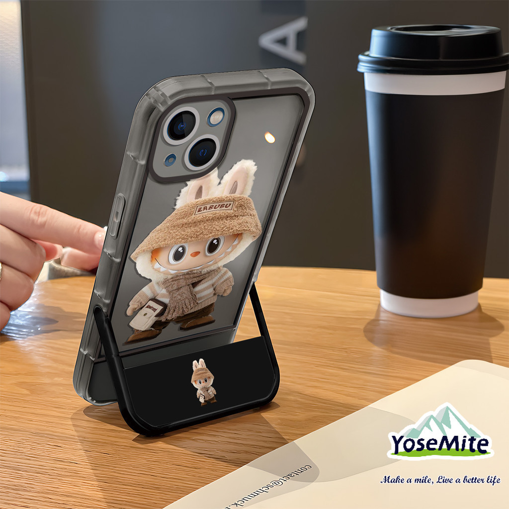 Ốp Lưng labubu iPhone 16 15 14 XR 13 11 12 Pro Max 8 7 6 6S Plus X Xs Max Se 2020 13 12 11 Chống Rơi Giá Đỡ