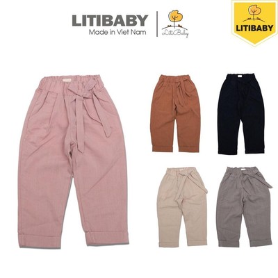 Quần LITIBABY dài kaki đũi nơ size 2/7 tuổi