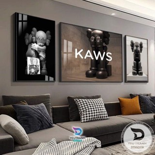 Set 3 Tranh gấu bearbrick siêu xe kaw decor phòng ngủ Game PC treo tường trang trí khách trọ phông nền chụp ảnh live
