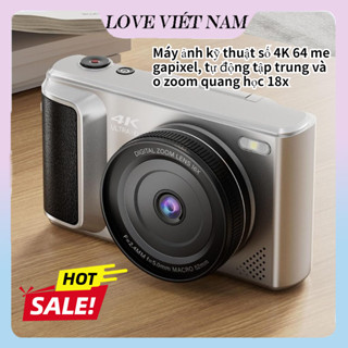 （🎁Quà tặng）Máy ảnh kỹ thuật số 4K 64MP tự động tập trung cao độ tự động tập trung 16x camera retro kỹ thuật số