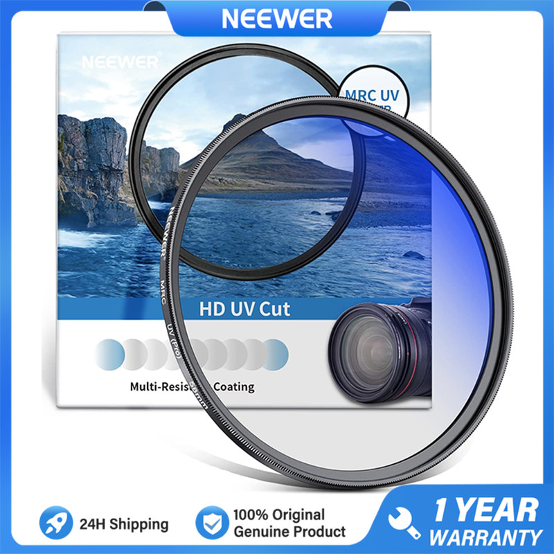 Bộ lọc UV Neewer 58mm MRC Quang học HD phủ 30 lớp với Nano-Coating chống nước chống trầy xước siêu m