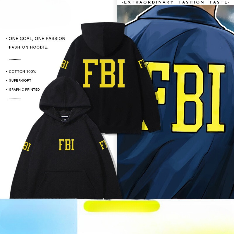 Áo len có mũ trùm đầu của sĩ quan FBI nam