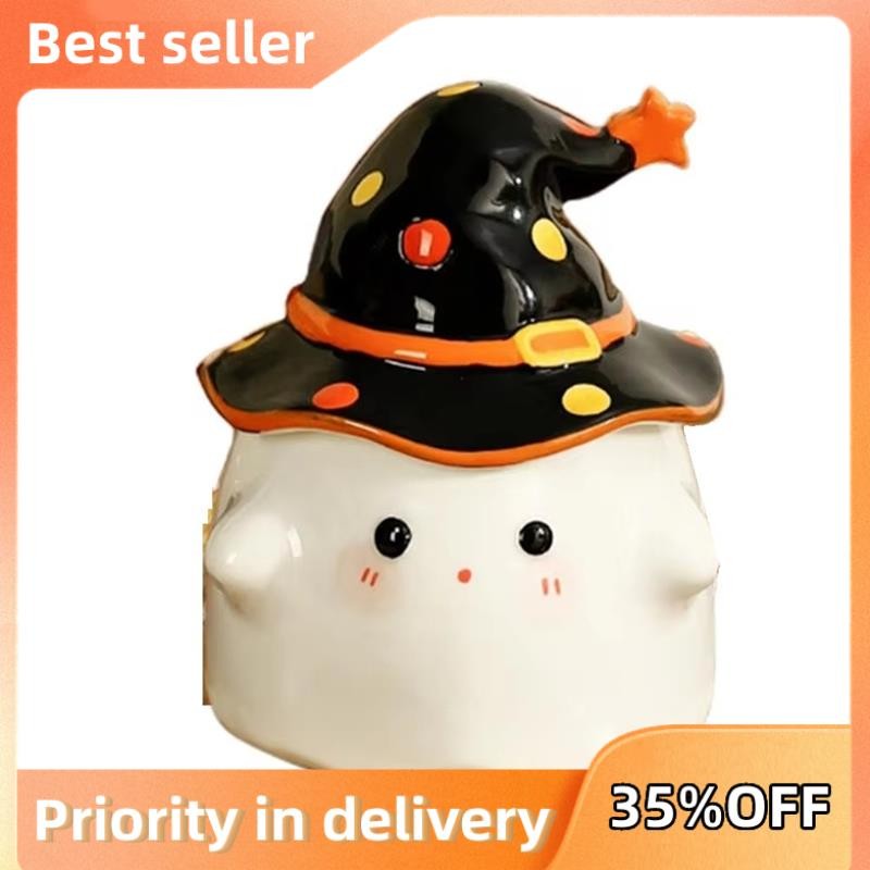Halloween Cốc Halloween Ma Họa Tiết Cốc Ma Họa Tiết Ma Cốc Ma Cốc Có Nắp Dễ Thương 350ML Cho Hallowe