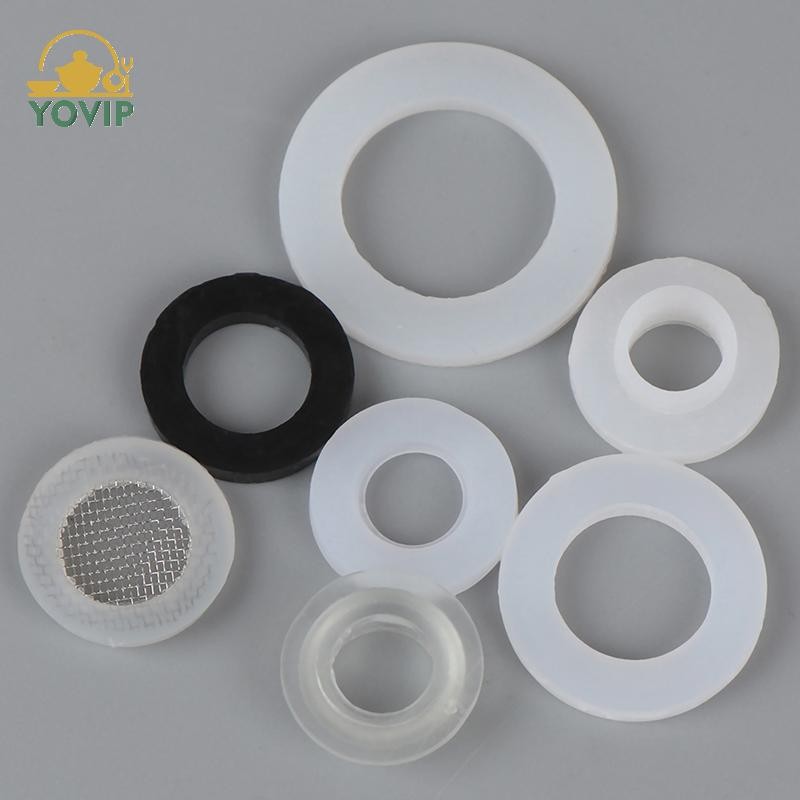 YOVIP 1 / 2 "3 / 4" 1 "Vòng cao su Silicon PTFE Vòng đệm phẳng Niêm phong cho vòi hoa sen VN